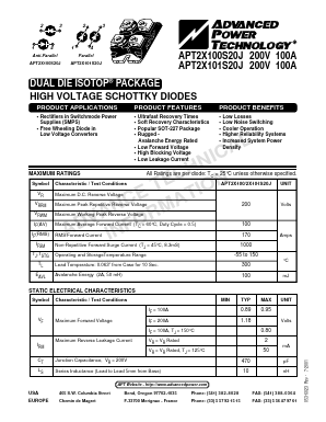 APT2X101S20J Datasheet PDF Advanced Power Technology 