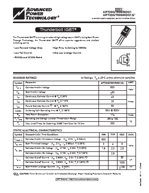 APT20GT60BRDQ1G Datasheet PDF Advanced Power Technology 