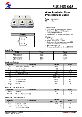 MD130S16M5 Datasheet PDF Jiangsu APT Semiconductor Co.,Ltd.