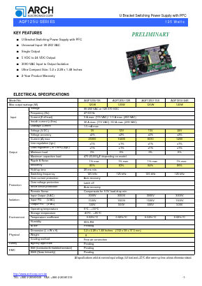AQF125U-24S Datasheet PDF ARCH Electronics