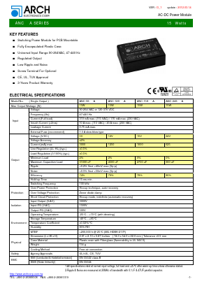 ANC-12DA Datasheet PDF ARCH Electronics