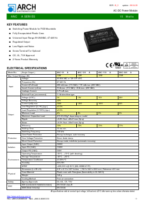 ANC-12SA Datasheet PDF ARCH Electronics