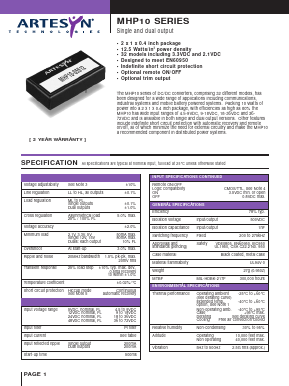 MHP10-48D12 Datasheet PDF Artesyn Technologies