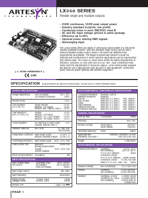 LX350-7624-C-S Datasheet PDF Artesyn Technologies