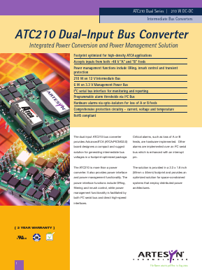 ATC210 Datasheet PDF Artesyn Technologies