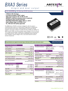 BXA3-48S3V3 Datasheet PDF Artesyn Technologies