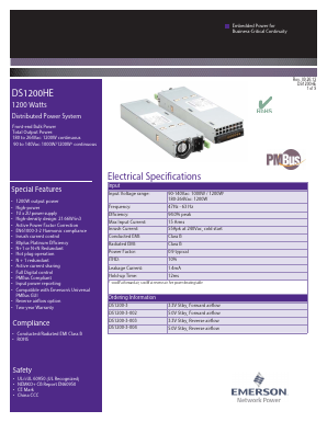 DS1200-3-003 Datasheet PDF Artesyn Technologies