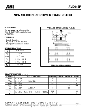 AVD015F Datasheet PDF Advanced Semiconductor