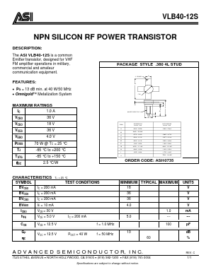 ASI10735 Datasheet PDF Advanced Semiconductor