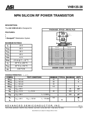 ASI10731 Datasheet PDF Advanced Semiconductor