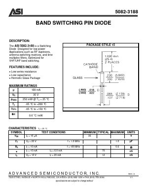 5082-3188 Datasheet PDF Advanced Semiconductor