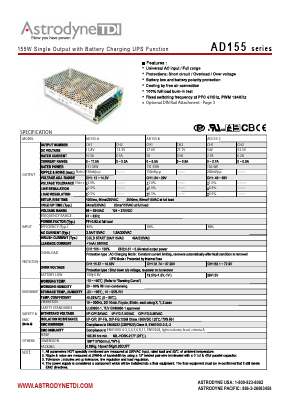 AD155-C Datasheet PDF Astrodyne Corporation