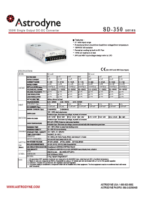 SD-350B Datasheet PDF Astrodyne Corporation