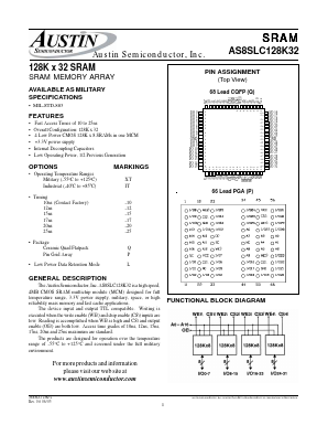 AS8SLC128K32P-12/IT Datasheet PDF Austin Semiconductor