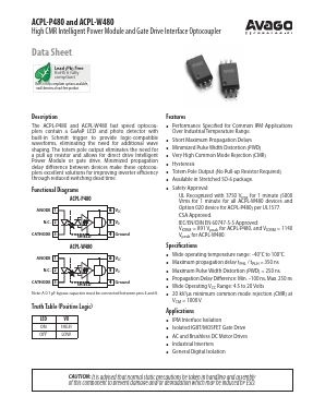 ACPL-W480-060E Datasheet PDF Avago Technologies