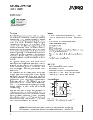HCPL-7800-000E Datasheet PDF Avago Technologies