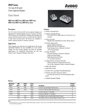 HDSP-5503 Datasheet PDF Avago Technologies