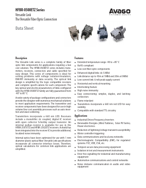 HFBR-1526ETZ Datasheet PDF Avago Technologies