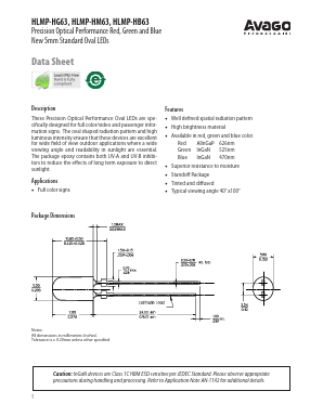 HLMP-HB63-QU0XX Datasheet PDF Avago Technologies