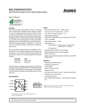 HCPL-0731-500E Datasheet PDF Avago Technologies