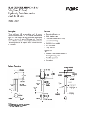 HLMP-D105-NO0B1 Datasheet PDF Avago Technologies