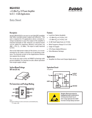 MGA-83563-TR2G Datasheet PDF Avago Technologies