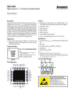 MGA-43040 Datasheet PDF Avago Technologies