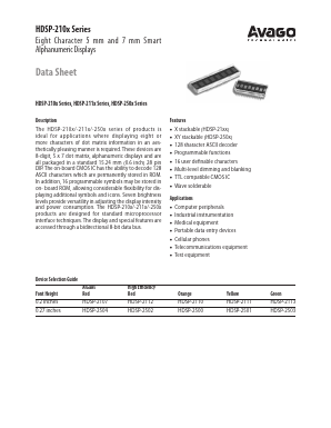 HDSP-2501 Datasheet PDF Avago Technologies