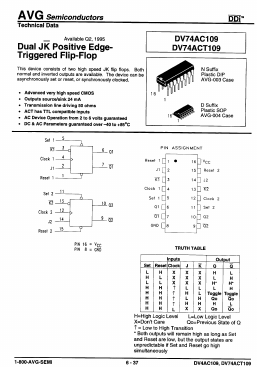 DV74ACT109N Datasheet PDF AVG Semiconductors=>HITEK