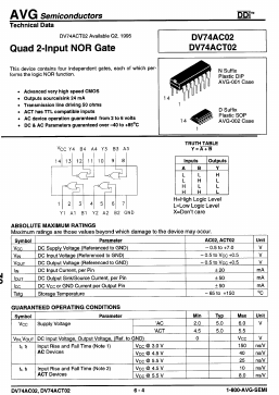 DV74AC02N Datasheet PDF AVG Semiconductors=>HITEK
