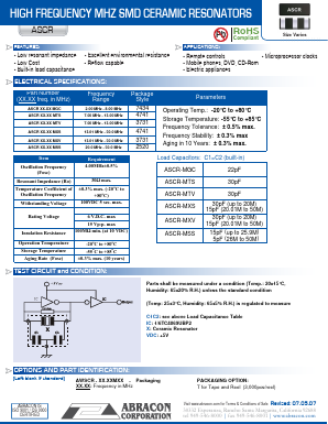 ASCR-MGC Datasheet PDF Abracon Corporation