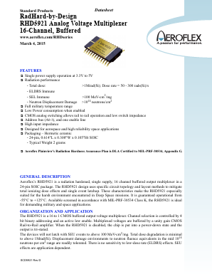 RHD5921 Datasheet PDF Aeroflex Corporation