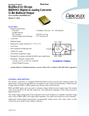 RHD5931-901-1S Datasheet PDF Aeroflex Corporation