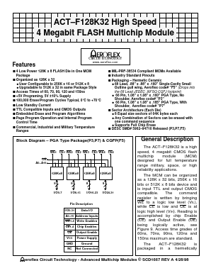 ACT-F128K32N-070P7I Datasheet PDF Aeroflex Corporation