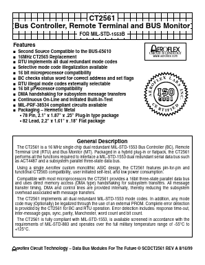 CT2561-FP Datasheet PDF Aeroflex Corporation