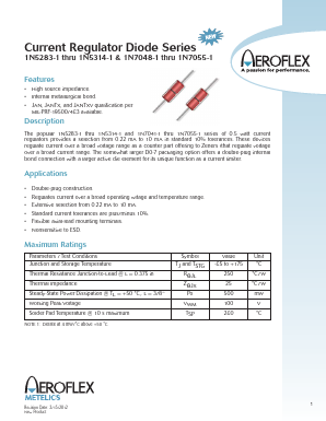 1N5311-1 Datasheet PDF Aeroflex Corporation