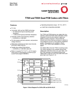 T7504 Datasheet PDF Agere -> LSI Corporation