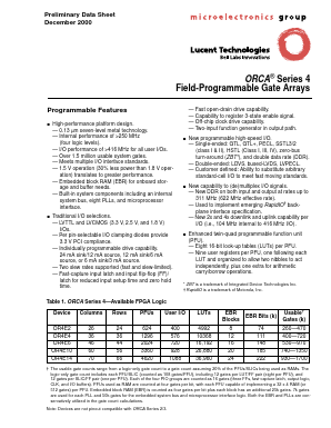 OR4E10-2BM432 Datasheet PDF Agere -> LSI Corporation