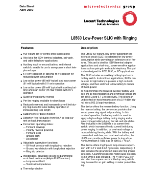 L8560 Datasheet PDF Agere -> LSI Corporation
