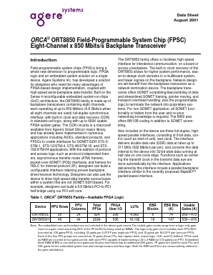 ORT8850H-1BM680 Datasheet PDF Agere -> LSI Corporation