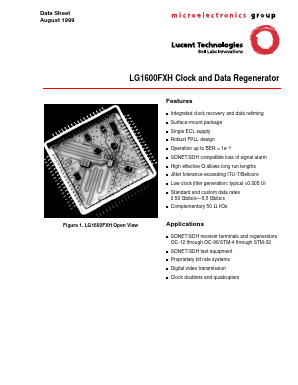 LG1600FXH2380 Datasheet PDF Agere -> LSI Corporation