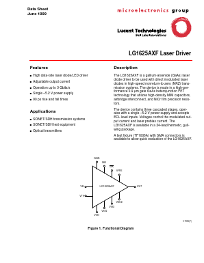 LG1625AXF Datasheet PDF Agere -> LSI Corporation