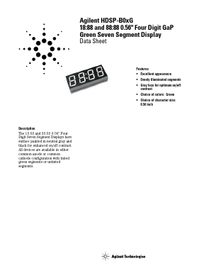 HDSP-B04G Datasheet PDF Agilent Technologies, Inc