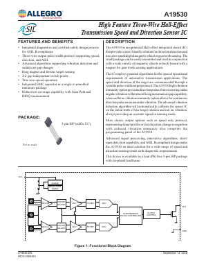 A19530LUCCTN-FOOOOEJ-A Datasheet PDF Allegro MicroSystems