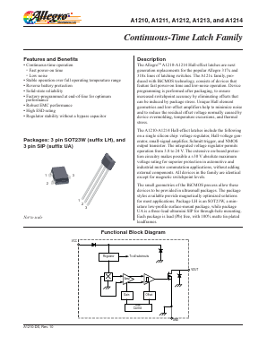 A1214 Datasheet PDF Allegro MicroSystems