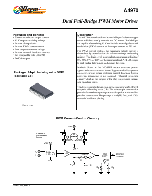 A4970 Datasheet PDF Allegro MicroSystems