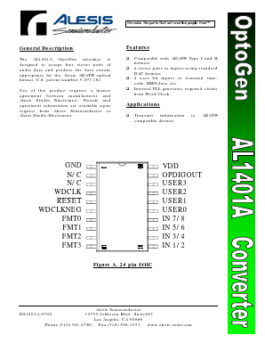 AL1401A Datasheet PDF Allegro MicroSystems