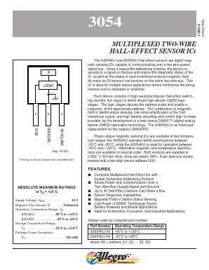 A3054 Datasheet PDF Allegro MicroSystems