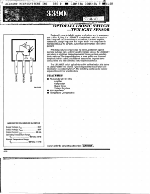 3390 Datasheet PDF Allegro MicroSystems