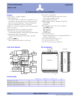 AS29LV400R-90SC Datasheet PDF Alliance Semiconductor